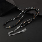 Siyah Göz Akik Doğal Taş Tesbih 99luk - 6mm