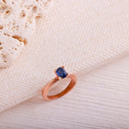 Sertifikalı Kiyanit 925 Ayar Gümüş Yüzük (SK:553)