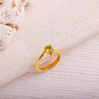 Sertifikalı Zebercet 925 Ayar Altın Kaplama Gümüş Yüzük (SK:539)