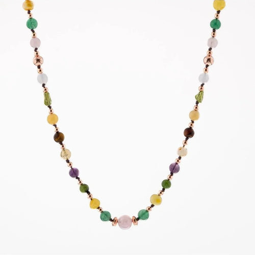 Anne Kolye Doğal Taş Selenit-Hematit-Kalsit-Kaplan Gözü-Sitrin-Ametist-Yeşim-Kehribar-Aventurin-Pembe Kuvars-Zebercet-Pembe Kuvars