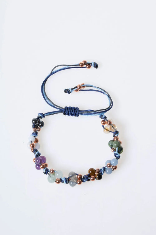 Sertifikalı Doğaltaş Makrome Bileklik – Kova Burcu