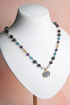 Sertifikalı Akrep Burcu Doğal Taş Makrome Kolye