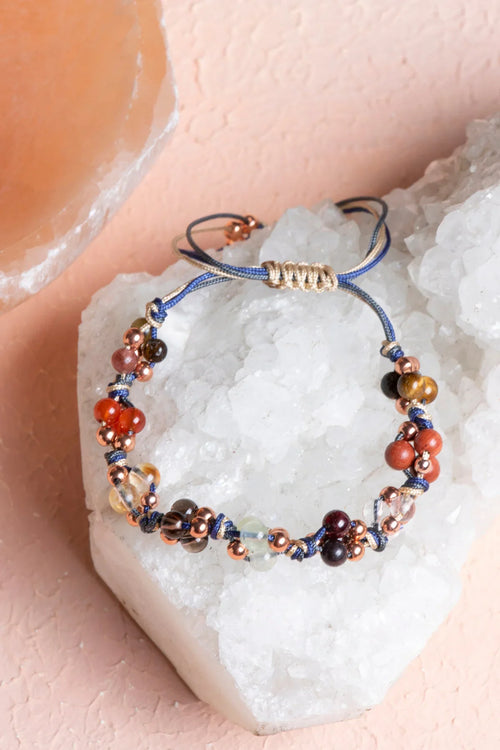 Sertifikalı Doğaltaş Makrome Bileklik – Oğlak Burcu