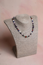 Sertifikalı Kırmızı Akik, Yeşil Aventurin, Lapis, Pembe Kuvars, Ametist, Havlit, Yeşim, Shungite Kız Öğrenci Kolye - Görsel 1 - Safnaturel