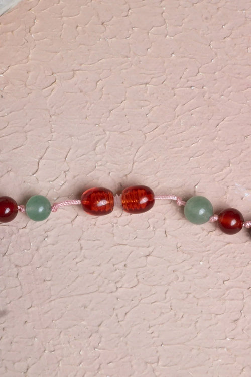 Sertifikalı Kırmızı Akik, Yeşil Aventurin, Lapis, Pembe Kuvars, Ametist, Havlit, Yeşim, Shungite Kız Öğrenci Kolye - Görsel 3 - Safnaturel