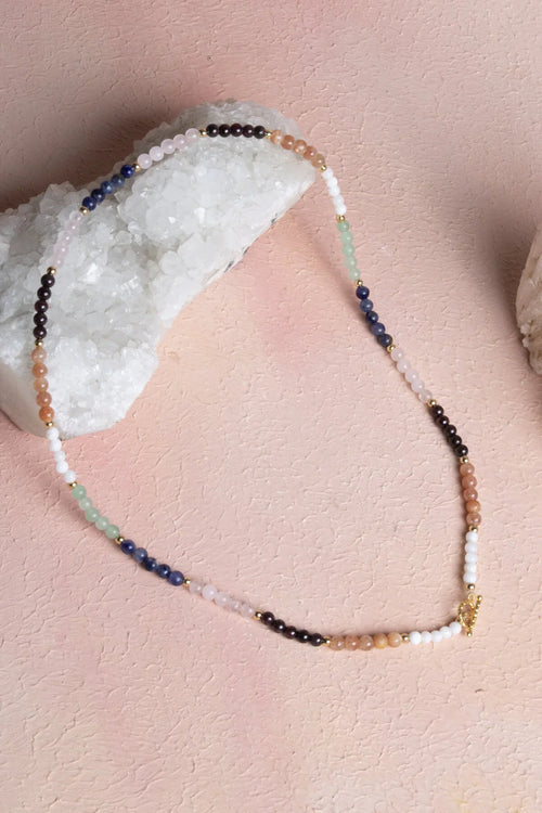 Sertifikalı İkizler Burcu Doğaltaş Kolye