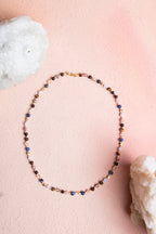 Sertifikalı Aslan Burcu Gümüş Yıldızlı Doğal Taş Kolye