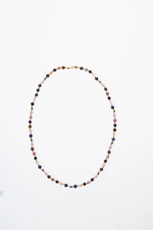 Sertifikalı Aslan Burcu Gümüş Yıldızlı Doğal Taş Kolye