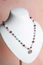 Sertifikalı Başak Burcu Doğal Taş Makrome Kolye