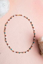 Sertifikalı Başak Burcu Gümüş Yıldızlı Doğal Taş Kolye