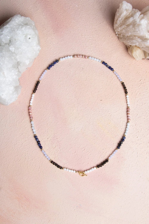 Sertifikalı Terazi Burcu Doğal Taş Kolye