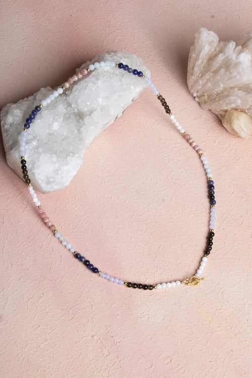 Sertifikalı Terazi Burcu Doğal Taş Kolye