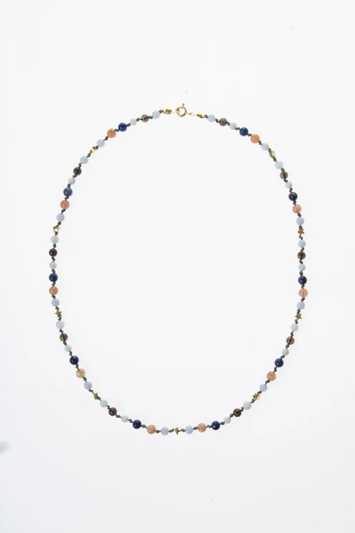 Sertifikalı Terazi Burcu Gümüş Yıldızlı Doğal Taş Kolye