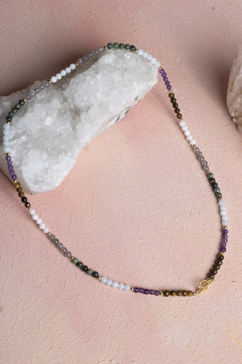 Sertifikalı Kova Burcu Doğal Taş Kolye