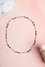 Sertifikalı Balık Burcu Gümüş Yıldızlı Doğal Taş Kolye