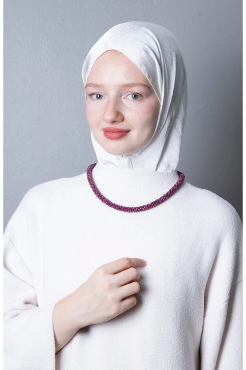 Sertifikalı El İşçiliği Örme Yakut Gümüş Kapama Kolye - Görsel 4 - Safnaturel