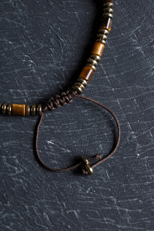 Sertifikalı Hematit – Kaplan Gözü – Sitrin Doğaltaş Makrome Bileklik