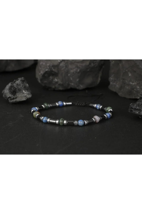 Hint Akik-Lapis Lazuli-Hematit Doğal Taş Bileklik - Görsel 3 - Safnaturel