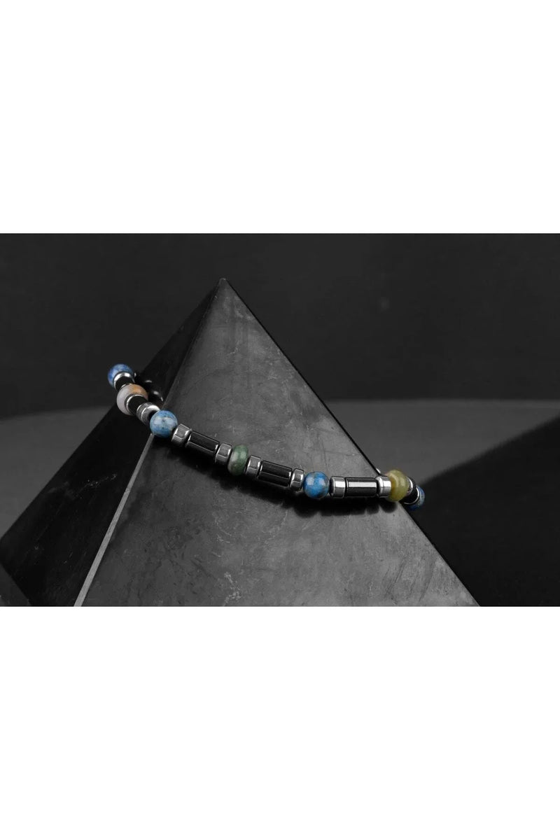 Hint Akik-Lapis Lazuli-Hematit Doğal Taş Bileklik - Görsel 1 - Safnaturel