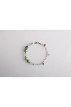 Amazonya, İspanyol Varisit-Prehneit-Akik Doğal Taş Gümüş Bileklik