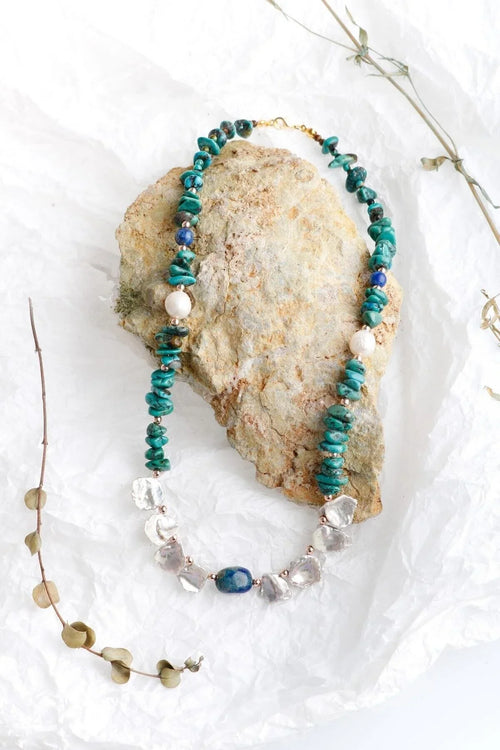 Afrika Asaleti, Firuze İnci Lapis Doğal Taş Kolye