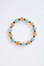 Sertifikalı Akuamarin – Sitrin – Jasper Doğaltaş Bileklik