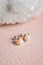 İnci Gümüş Doğal Taş Küpe