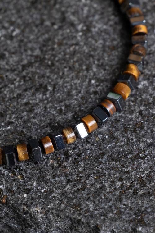 Sertifikalı Kaplan Gözü – Hematit Doğaltaş Makrome Bileklik