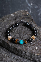 Sertifikalı Turkuaz (Firuze) – Kaplan Gözü – Sitrin Doğaltaş Bileklik