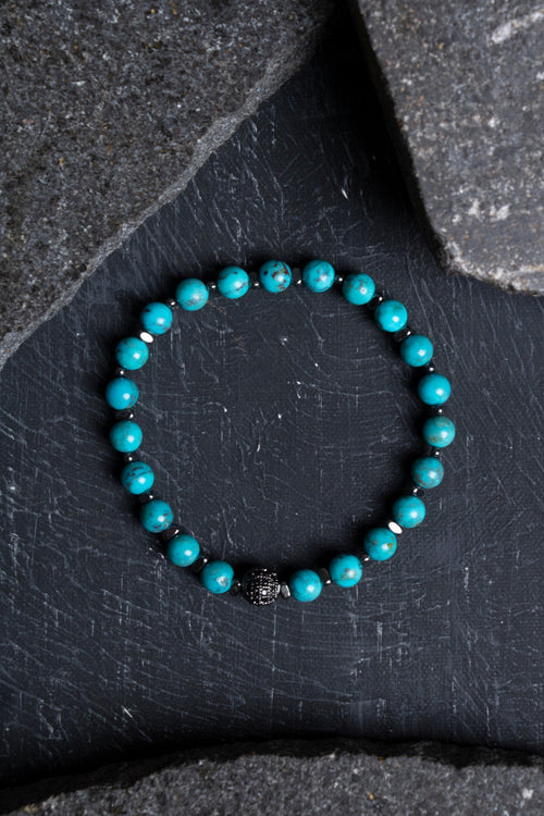 Sertifikalı Firuze (Turkuaz) 6 mm Doğaltaş Bileklik