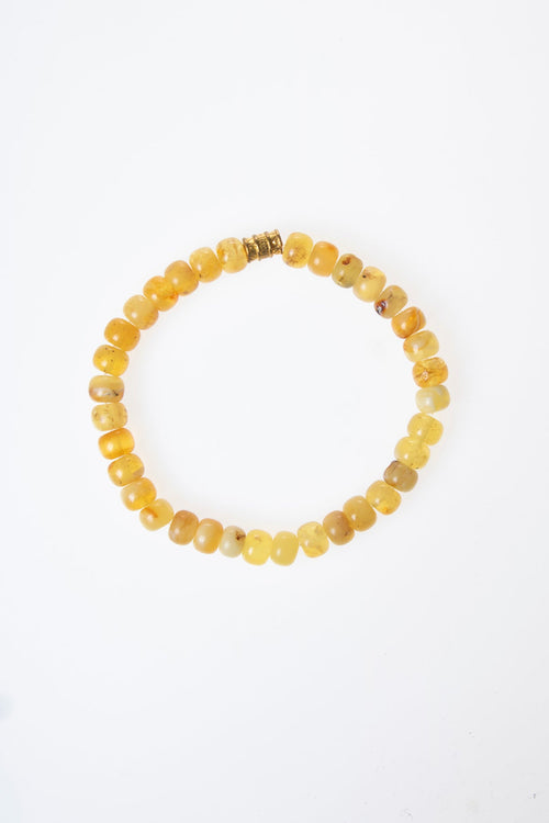 Sertifikalı Kehribar Metal Aparatlı Doğaltaş Bileklik