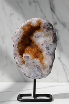 Citrine Natural Stone Raw Piece with Stand | Collectible Decorative Crystal Stone