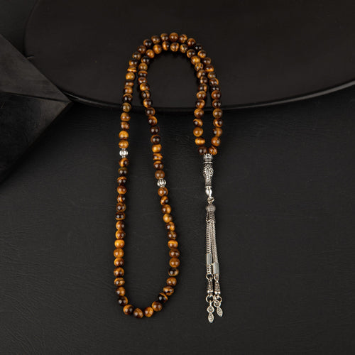 Kaplan Gözü Doğal Taş Tesbih 99luk - 6mm