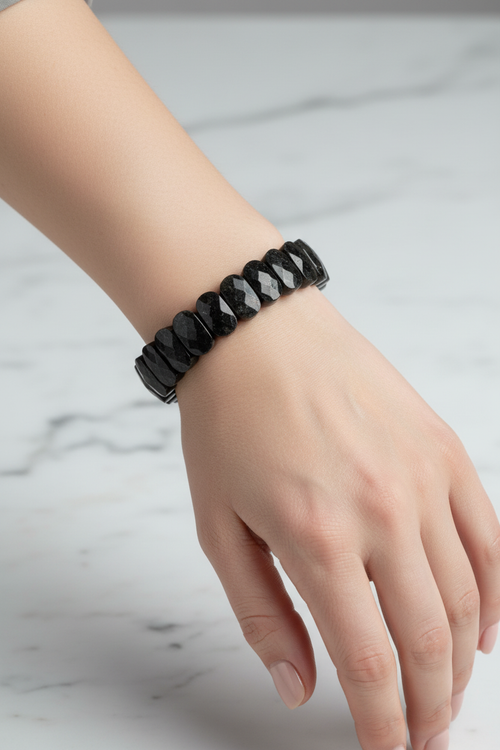 Biyotit Doğal Taş Geniş Kesim Bileklik