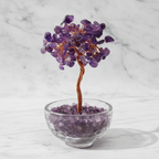Amethyst Natural Stone Glass Bowl Wire Wrapped Tree – Safnaturel (153 gr)