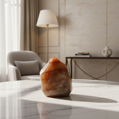 Ay Taşı Doğal Taş Spiral Parça – Safnaturel (325 gr)