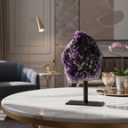 Ametist Doğal Taş Standlı Ham Parça – Safnaturel (506 gr)