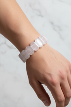 Kristal Kuvars Geniş Kesim Doğal Taş Bileklik – Unisex Şık Tasarım (9 x 14 mm Özel Kesim) - Görsel 1 - Safnaturel