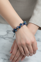 Yosunlu Akik Doğal Taş Merdiven Kapama Bileklik – Ayarlanabilir İpli Tasarım