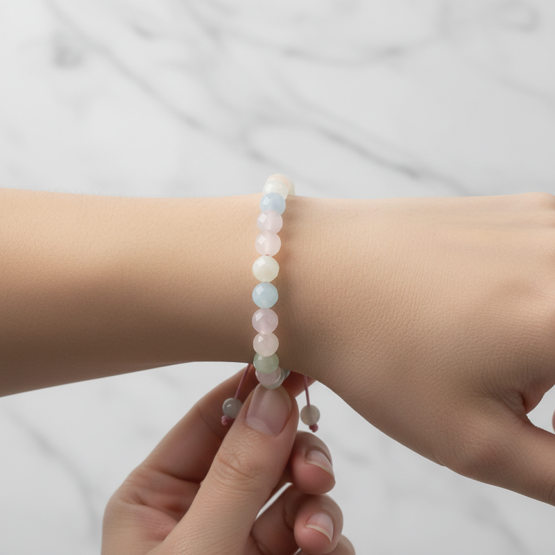 Helidor 8 mm Merdiven Kapama Doğal Taş Bileklik – El İşçiliği - Görsel 2 - Safnaturel