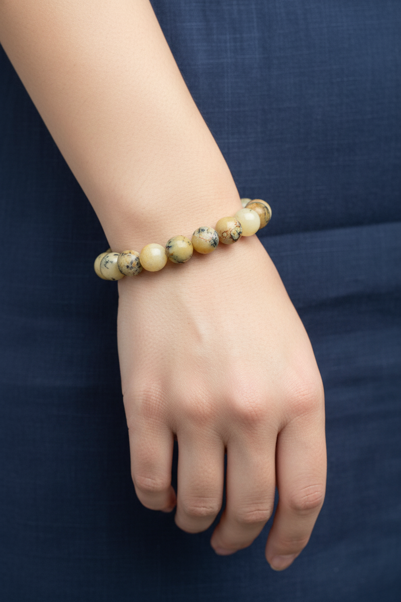 Opal Sarı 8mm Doğal Taş Bileklik - Görsel 2 - Safnaturel
