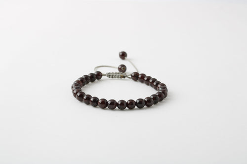 Bordo Granat Lal 6mm Merdiven Kapama Doğal Taş Bileklik