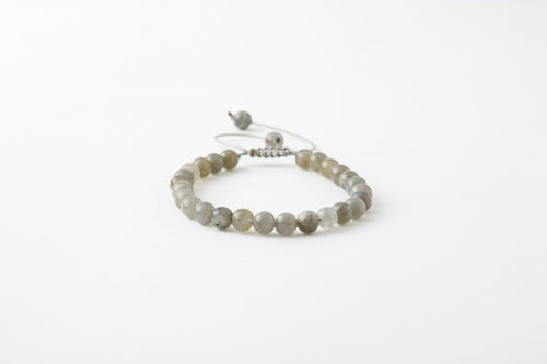 Labradorit 6mm Merdiven Kapama Doğal Taş Bileklik