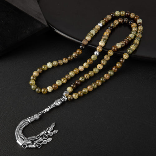 Tsavorit Lal Doğal Taş Tesbih 99luk - 6mm