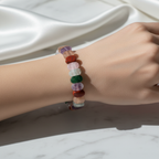 Koç Burcu Doğal Taş Bileklik – Akuamarin, Ametist, Güneş Taşı, Jasper, Pembe Kuvars & Aventurin