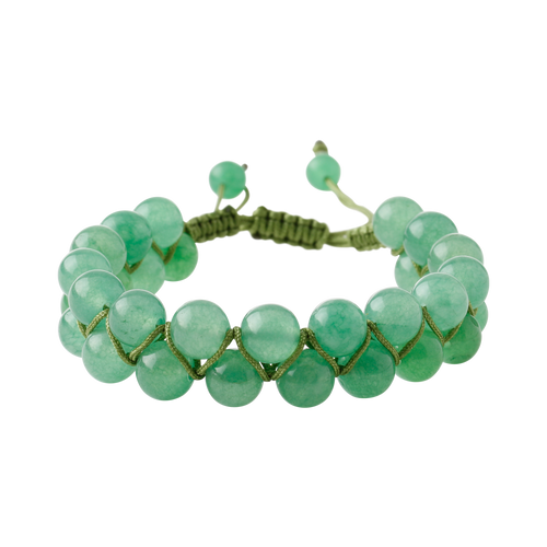 Yeşil Aventurin 8mm Çift Sıra Makrome Doğal Taş Bileklik