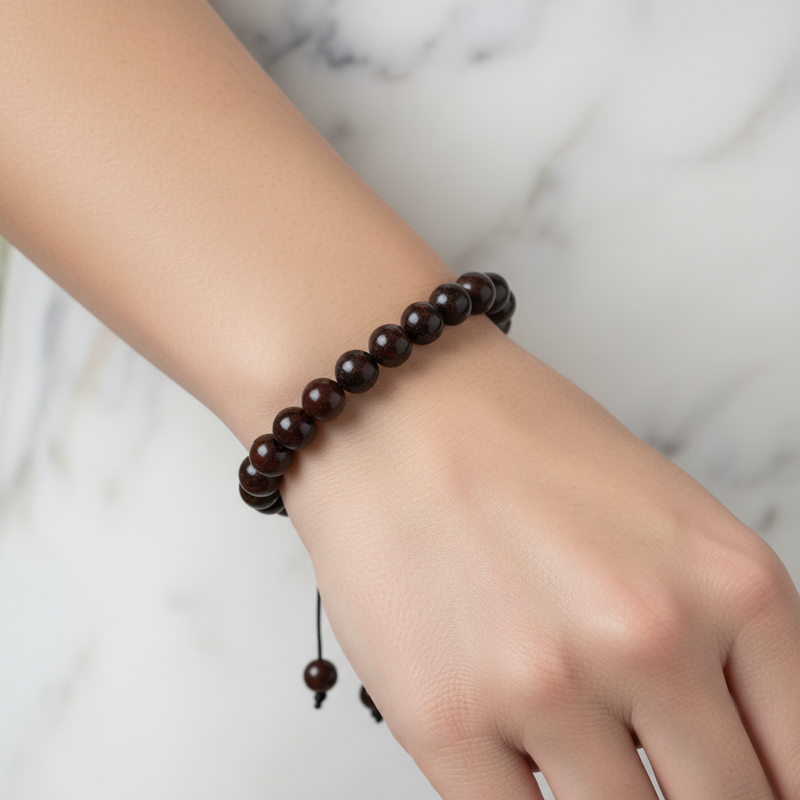 Dragon Jasper 8 mm Merdiven Kapama Doğal Taş Bileklik – El İşçiliği - Görsel 1 - Safnaturel