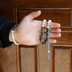 Havlit-Yeşil Jasper Doğal Taş Tesbih Bileklik Seti