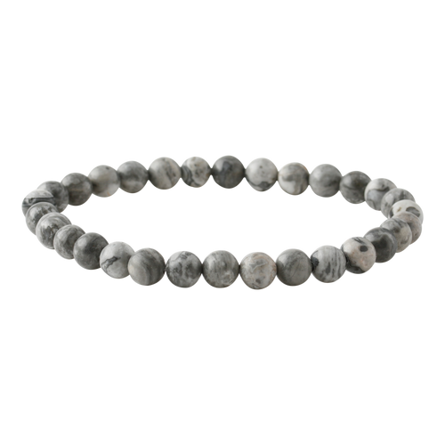 Gri Jasper 6mm Doğal Taş Bileklik