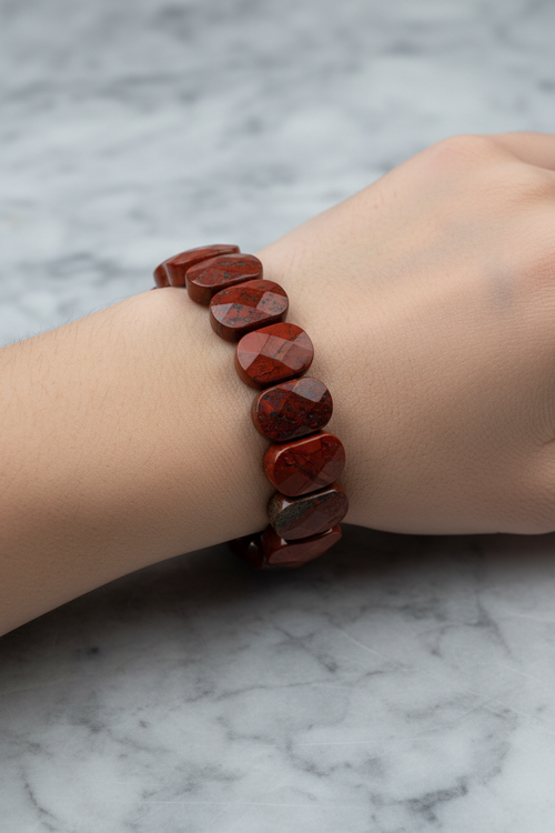 Jasper Doğal Taş Geniş Kesim Bileklik